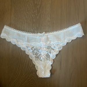 Victoria Secret white lace thong